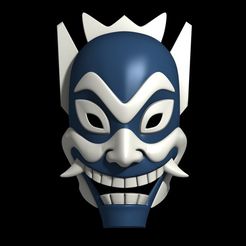 Blue-2.jpg STL file Blue Spirit Mask - Avatar・3D printer model to download