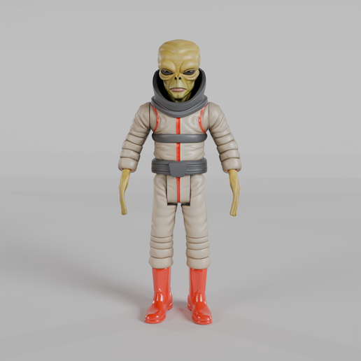 Fallout 3 Fanart Alien Retro Style Action Figure