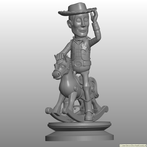 Woody Cowboy STL for 3DPrinting | Cartoon Character Sculpture | 3D Printable Home Decor | Blender Design
