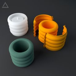 27.jpg 3D file Wavy planter mold・3D printing model to download