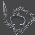 Foto-2.png Kunai "Scorpion" di Mortal Kombat con catena e bracciale