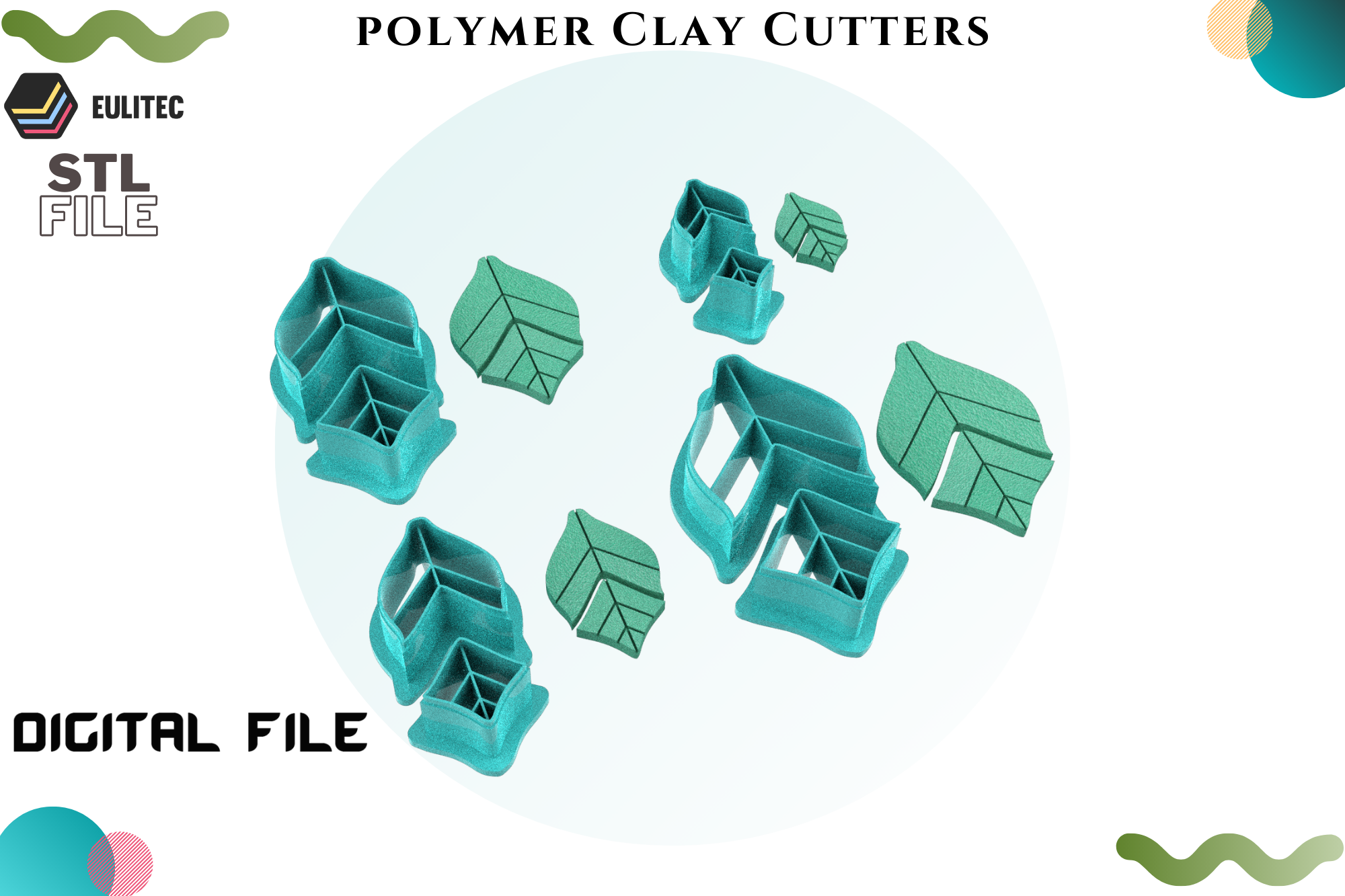 2-leaf-1-1.png Download STL file Coupeur d'argile polymère/feuilles!!!! One of the jewels of life • 3D print model, EULITEC