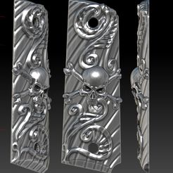 PieceEnvy_Grips_2014_MV_02.jpg 3D-Datei 1911 Style Piece Envy Skulptur Pistolengriffe von Marco Valenzuela・Vorlage für 3D-Druck zum herunterladen