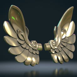 WingsXi-01.png 3D file Stylized Wings・3D printer design to download, Skazok