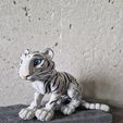 Figurine articulée de tigre, impression en place, cute-flexi