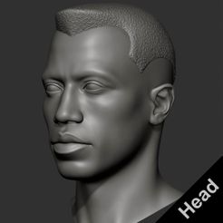 Head_Wesley_Snipes.jpg 3D file Blade Trinity - Wesley Snipes head・3D printing model to download