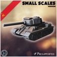3.jpg T-34-85 M1945 (avec blindage à ressorts) (version réduite) - Armée soviétique WW2 Second Monde Front de l'Est Ostfront RPG Mini Hobby