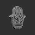 02.jpg Hamsa Hand symbol 3D model relief 02