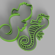 Seahorse.png sea horse cookie cutter