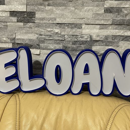 first name lamp led ELOAN 3D model