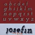 image2.jpg JOSEFIN lowercase 3D letters STL file