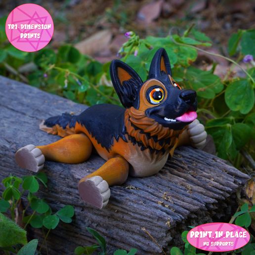 eee.jpg PRINT IN PLACE CUTE FLEXI GERMAN SHEPHERD