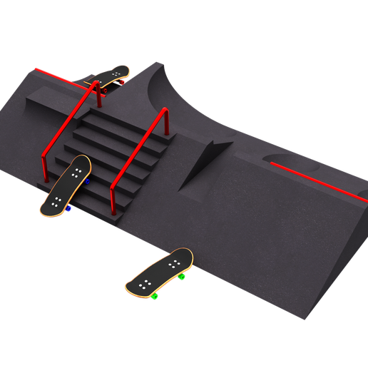 🪢 Fingerboard Ramps Set - Connect & Customize Your Park!・ STL File for ...