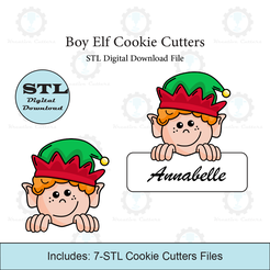 Etsy-Listing-Template-STL.png Fichier 3D Boy Elf Cookie Cutter Set | STL File・Objet pour imprimante 3D à télécharger