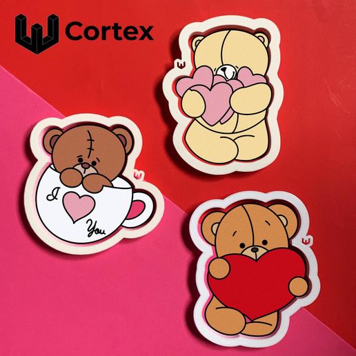 Bear cookie cutters 3D model