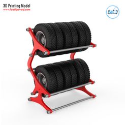01.jpg STL file Tyre Rack・3D printer design to download
