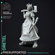 Gretel-2.jpg Hansel and Gretel - Possessed Bakery - PRESUPPORTED - Illustrated and Stats - 32mm scale