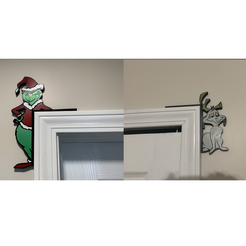 Both.png Christmas Grinch and Max the Dog Door Topper