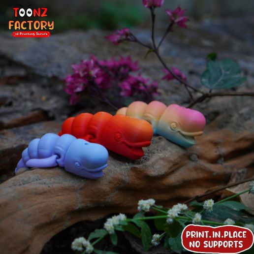 c.jpg PRINT IN PLACE CUTE FLEXI BELUGA WHALE