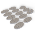 75mm-x-42mm-Oval-3.png 75mm x 42mm Oval Scenic Wargaming Bases - Stone Bricks & Slabs