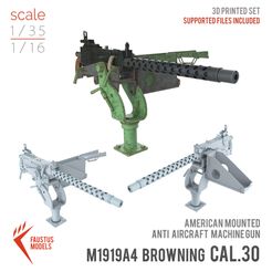 cal30-01.jpg Archivo STL M1919A4 BROWNING CAL.30 AMERICAN MACHINE GUN 3D-PRINT 1/35 Y 1/16・Plan de impresora 3D para descargar