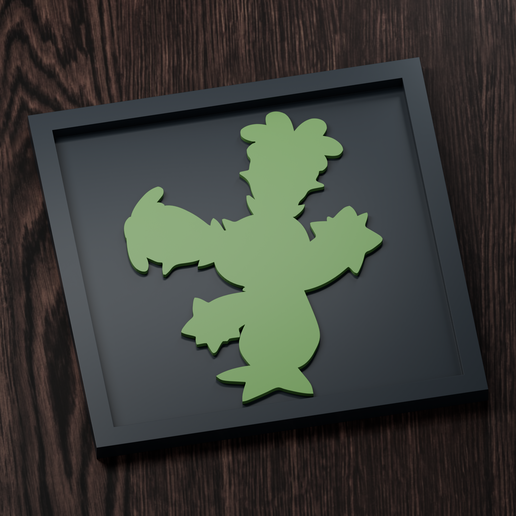 Maractus - Pokemon Silhouette Frame | Normal, Inverse & Scaled STL