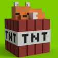 TNT-FOX-v1.png minecraft fox piggy bank / piggy bank on tnt