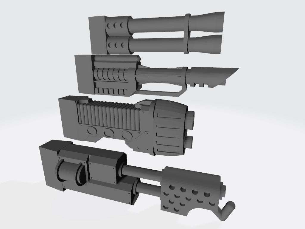 Leman_Russ_Sponsons.jpg Descargar archivo STL gratis Ejército Interestelar - Patrocinadores de Tanques [Actualizado] • Diseño para la impresora 3D, Cikkirock
