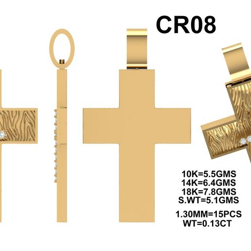 Crucifix pendant ready for printing 3D model