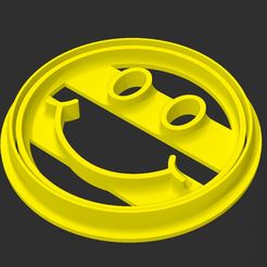 1.jpg Fichier STL gratuit Découpeur de biscuits/Stampon - Découpeur de biscuits - Visage heureux・Objet à télécharger et à imprimer en 3D