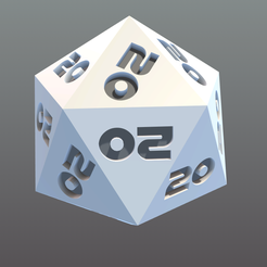 D20 necklace by eltchamp, Download free STL model