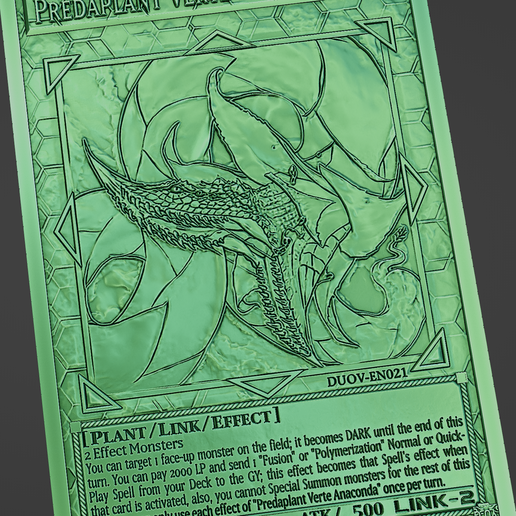 Predaplant Verte Anaconda - yu-gi-oh! STL File for 3D printingCults
