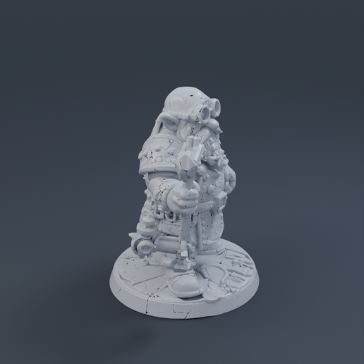 Dwarf Blacksmith 3D printable STL miniature