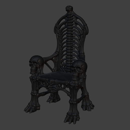 💀 Necro King Chair – Gothic Skeleton Throne