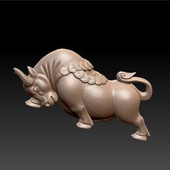 BullSculpture1.jpg STL-Datei bull sculpture kostenlos・3D-Druck-Vorlage zum herunterladen, stlfilesfree