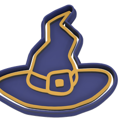 sombrero-bruja-v1.png Archivo STL CORTADOR PARA GALLETAS O FONDANT HALLOWEEN BRUJA, SOMBRERO, GORRO・Objeto para impresora 3D para descargar