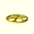 5a87748268b10defa22e5dc5dfb605c5.png Wheel for R/C Slowflyer / Shockflyer (parametric, OpenSCAD)
