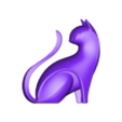 cat 5.stl Cat Feline Feline Sculpture Wood Metal Abstract Sleek Artistic Modern Elegant