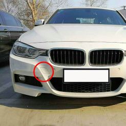 STL file Bmw 3 series F30 Front Bumper tow cover 👽・3D printing