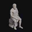 Seated_Hephaestus_0003.jpg Hephaestus Seated Blacksmith God Holding Forge Hammer Statue