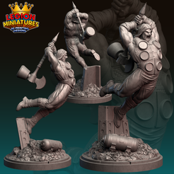 thor1.png STL file Marvel crisis protocol ultimate thor presupported included・Design to download and 3D print