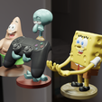 Render2.png CONTROLLER HOLDER / Joystick Holder Pack - SpongeBob SquarePants, Patrick Star and Squidward