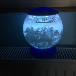 IMG_2409.jpg STL file lamp sphere lithophany minecraft・3D printable model to download