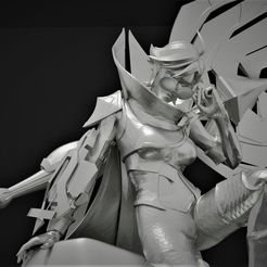 sentinel-vayne2.jpg STL file SENTINEL VAYNE WITH STAND AND LOL LOGO・3D printable model to download