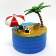 new_beach_box_pic2.jpg STL file Private Island Beach Box Paradise Decoration Container・3D print design to download