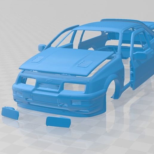 Ford Sierra Cosworth RS500 1986 – STL Body Car Multiple Separate Parts