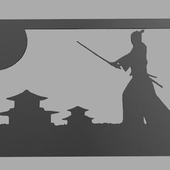 1.jpg Archivo STL Decoración de plantilla de samurái・Plan imprimible en 3D para descargar, Softail