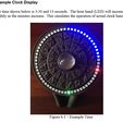 Example Clock Display The time shown below is 3:30 and 14 seconds. The hour hand (LED) will increment slightly as the minutes increase. This simulates the operation of actual clock hands. Figure 6.1 — Example Time Stargate Inspired Arduino NeoPixel Clock