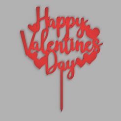 Screenshot-2023-02-08-224332.jpg Fichier STL Bouchon de gâteau "Joyeuse Saint-Valentin".・Plan pour imprimante 3D à télécharger