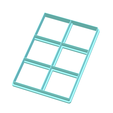 5.png Square Cookie Cutters | 10-Single Cutters & 9-Multi Cutter Options | STL File